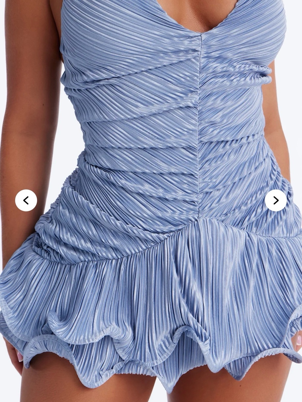 Isn't She Lovely Ruffle Plisse Mini Dress